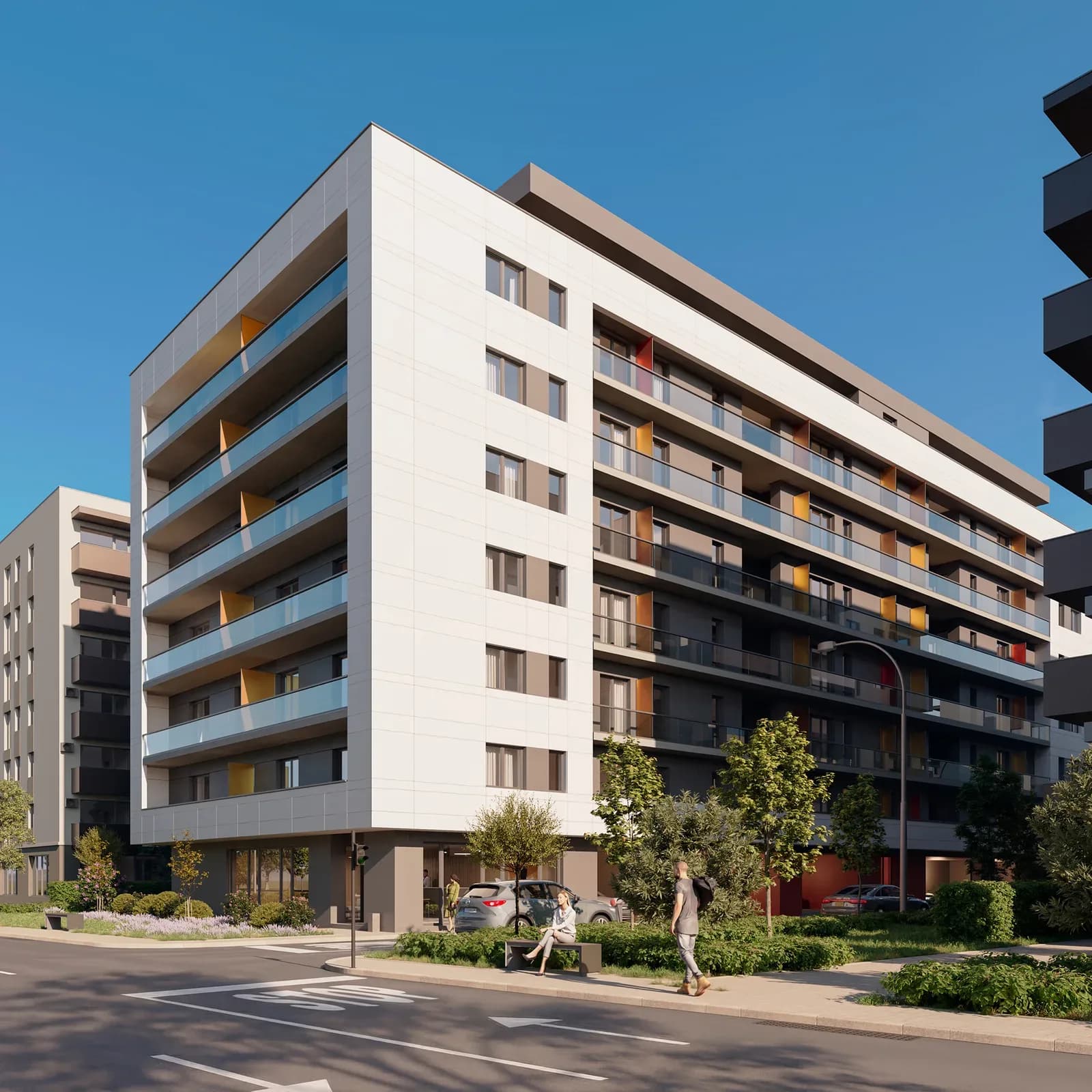 Abito Pipera, Bucharest: rendering of the residential building