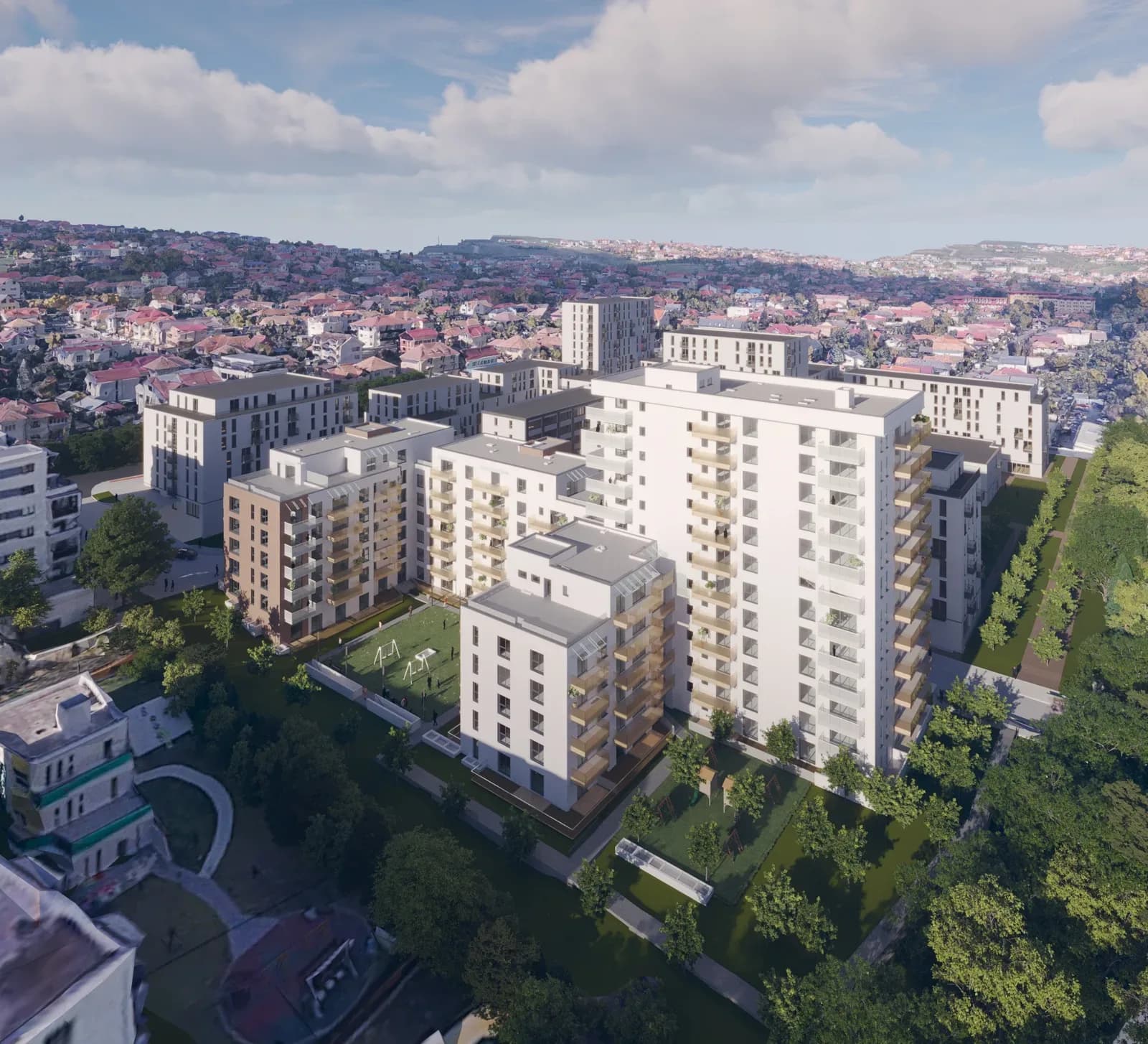 CitiUs, Cluj-Napoca: rendering of the residential complex