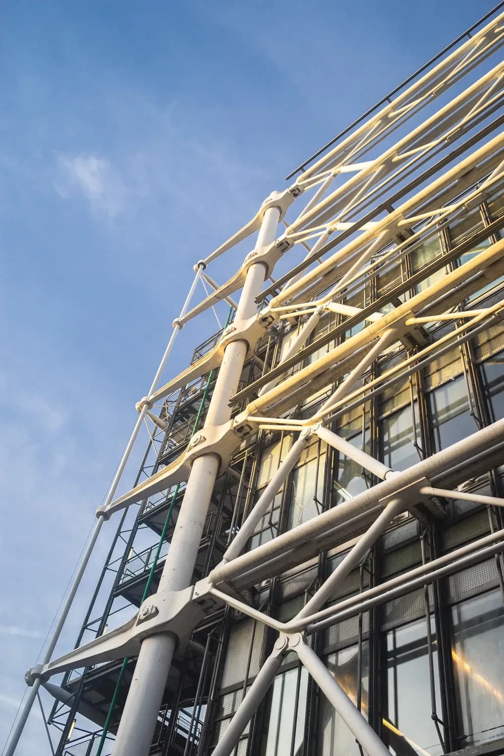 Steel structure of a building under construction